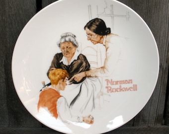 Vintage 1981 NORMAN ROCKWELL 8-1/2" Plate 'The Broken Window' Limited Edition