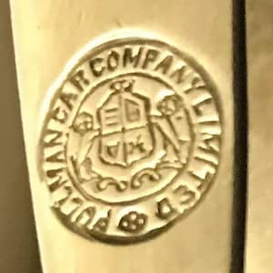 RAILWAY Pullman Car Company Limited Sugar tongs Silverplate  Britain British flatware RAILROAD