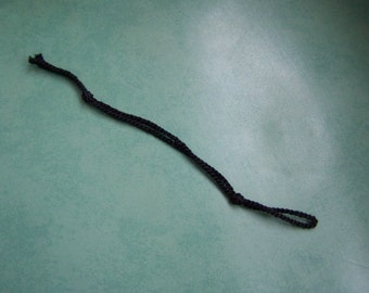 NOS twisted string black front chin strap for band/military/captains/army hats