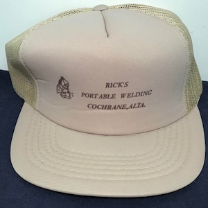 Trucker cap SNAPBACK Rick&#39;s Welding  snap back farmer hat baseball Cochrane Alberta welder