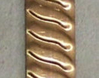 NOS Embossed BRASS front chin strap for band/military/captains/army hats