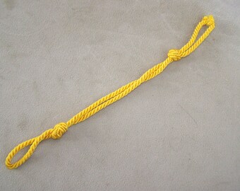WHOLESALE 25 NOS twisted string YELLOW front chin straps for band/military/captains/army hats