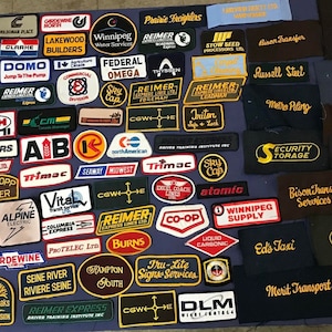 PATCHES 101 different NOS uniform trucker cap advertising Trucker moving companies utilities etc