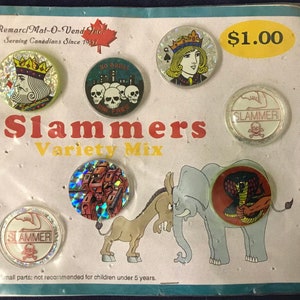 POGS Pog Slammer Capsule Vending Machine Sign 1990s Vintage