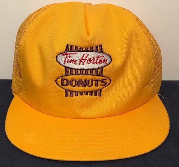 Vintage TIM HORTONS Yellow Trucker Cap Snap Back Farmer Hat - Etsy