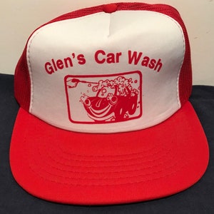 SNAPBACK Trucker Cap GLEN&#39;S Car Wash snap back farmer hat baseball vintage