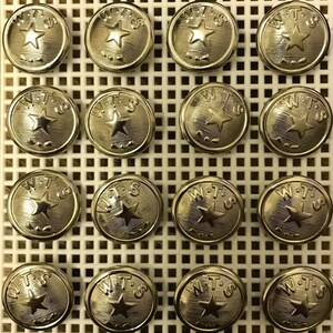 16 botones de uniforme del Sistema de Tránsito de Winnipeg en puños y cuello - Conductor de autobús clásico de Manitoba