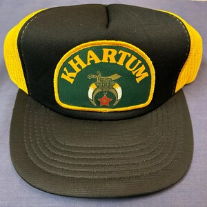KHARTUM Trucker Cap Vintage SNAPBACK  snap back farmer hat baseball Masons Masonic