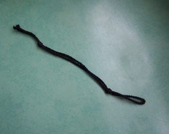 WHOLESALE 25 NOS twisted string BLACK front chin straps for band/military/captains/army hats