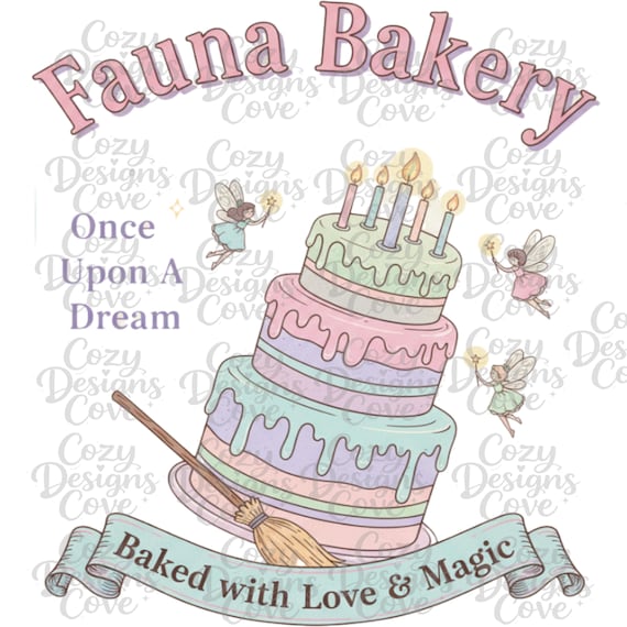 Fauna Bakery PNG, Once Upon A Dream File Digital Printable, Disney Fairy Flora Fauna PNG, Retro Disney Bakery Top PNG