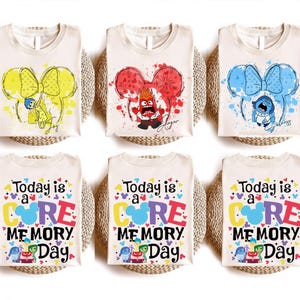 Maglietta Disney Inside Out, Maglietta Today Is A Core Memory Day, Maglietta Inside Out Characters, Maglietta Disney Family Vacation, Maglietta Joy Sadness Anger Envy