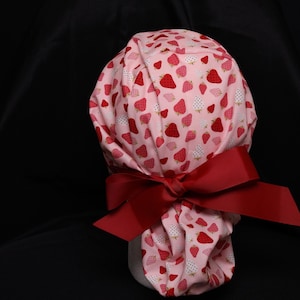 Berry Blush Adjustable Ponytail Scrub Cap