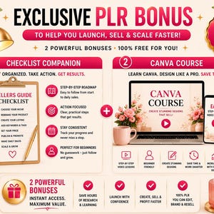 TWO BONUSES INCLUDED - THE CHECKLIST AND CANVA COURSE