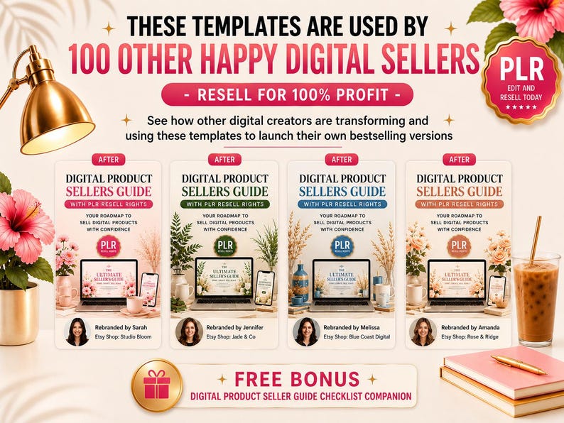 TEMPLATE EXAMPLE USED BY DIGITAL SELLERS IN DIFFERENT COLORS