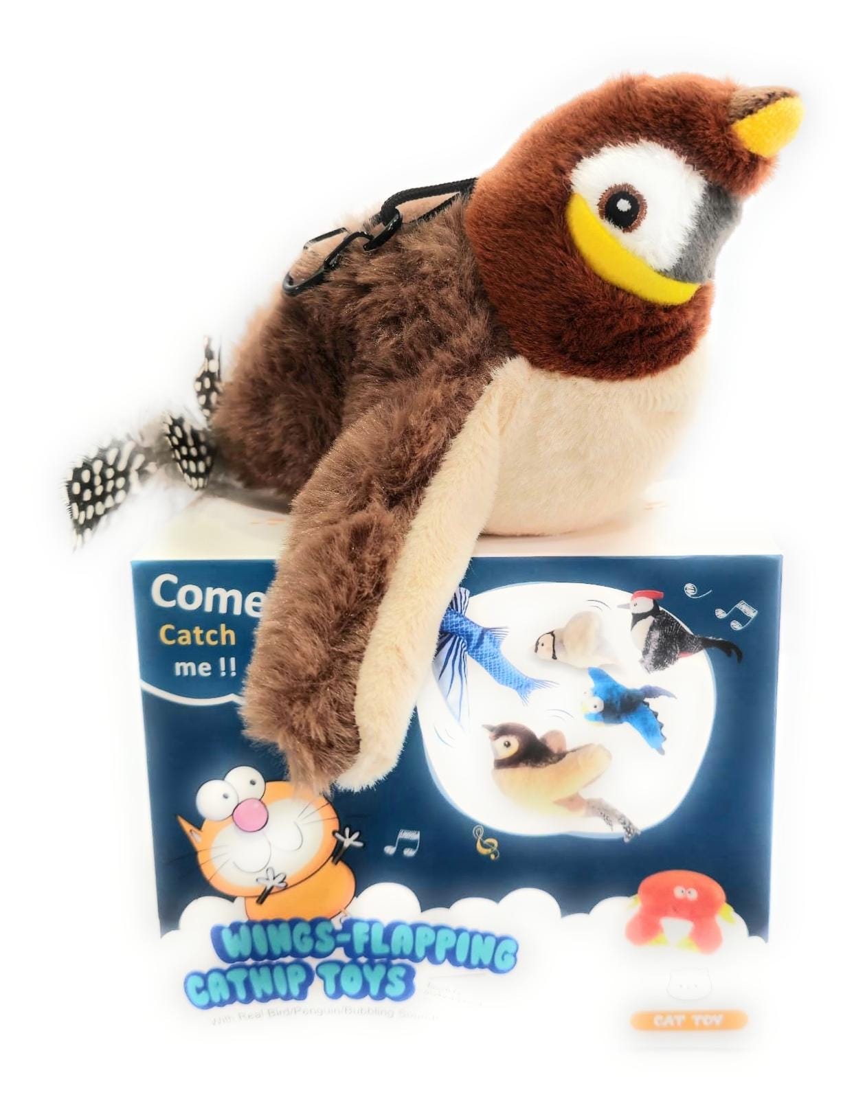 Jouet Interactif Pour Chat,Oiseau Battant Interactif Avec