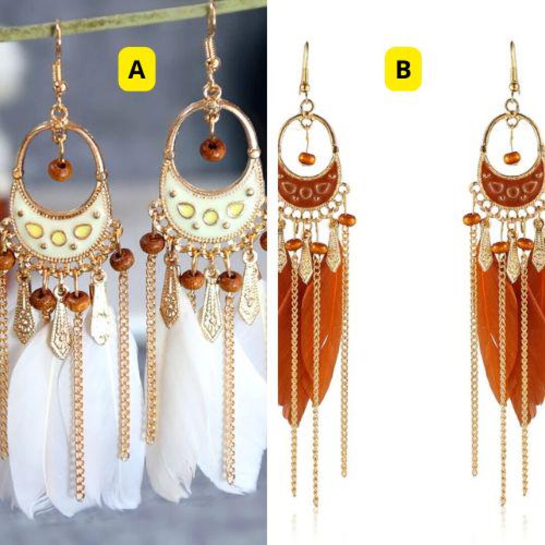 Orecchini a lampadario etnici Boho con turchese - Orecchini pendenti in filigrana d'argento con accenti di pietra - Gioielli Boho leggeri
