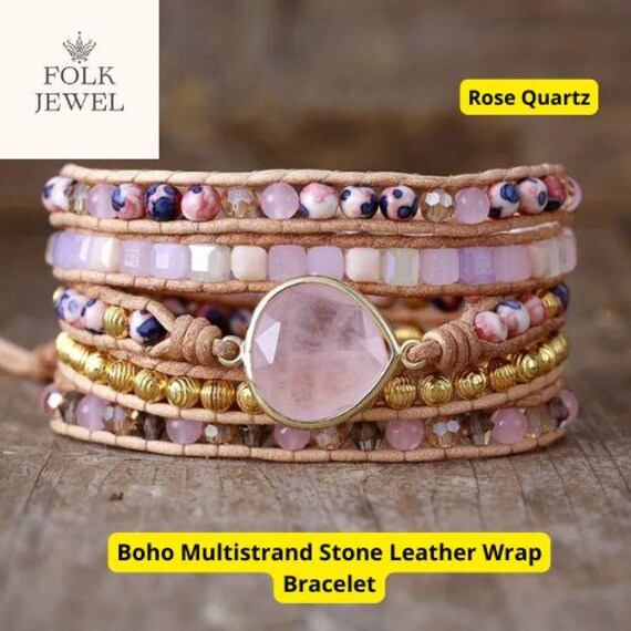 ALLYES Fascino Perline In Ceramica Braccialetti In Pelle Donna Uomo Retro Boho Catena Di Cristallo Multistrato Bracciale Avvolgente Largo Gioielli Femminili 251217 Da 6,64 € | DHgate