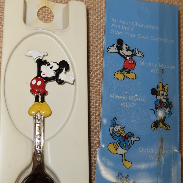 Vtg Walt Disney Productions Mickey Mouse Demi Tasse Collectable Spoon in Original Box