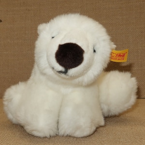 Vtg STEIFF White Plush Polar Bear