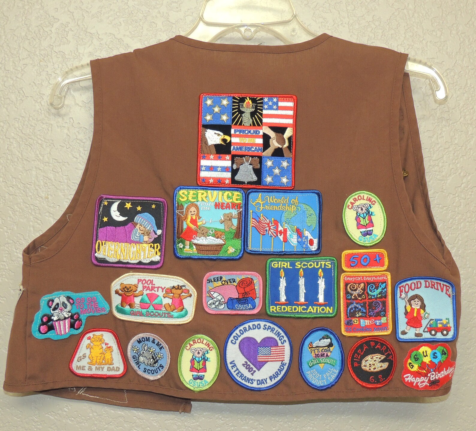 Vtg GIRL SCOUT Vest 40 Patches and 3 Pins Etsy