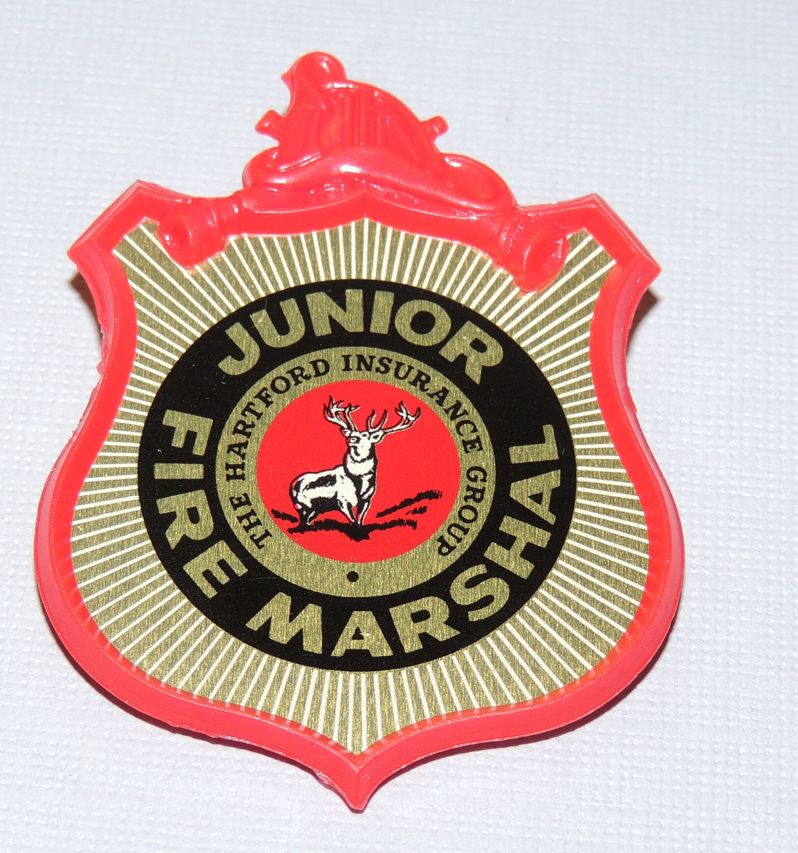 1964 Hartford Insurance Junior Fire Marshal Badge Etsy