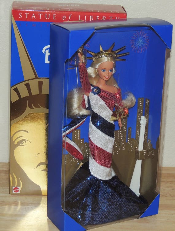 statue of liberty barbie fao schwarz