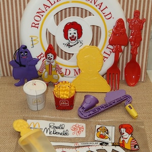 Vintage 1980s McDonalds Fast Food Toys Assortment