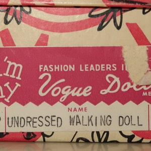 1950s Vogue GINNY Doll Original Doll Box and Liner