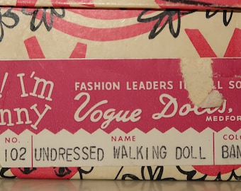 1950s Vogue GINNY Doll Original Doll Box and Liner
