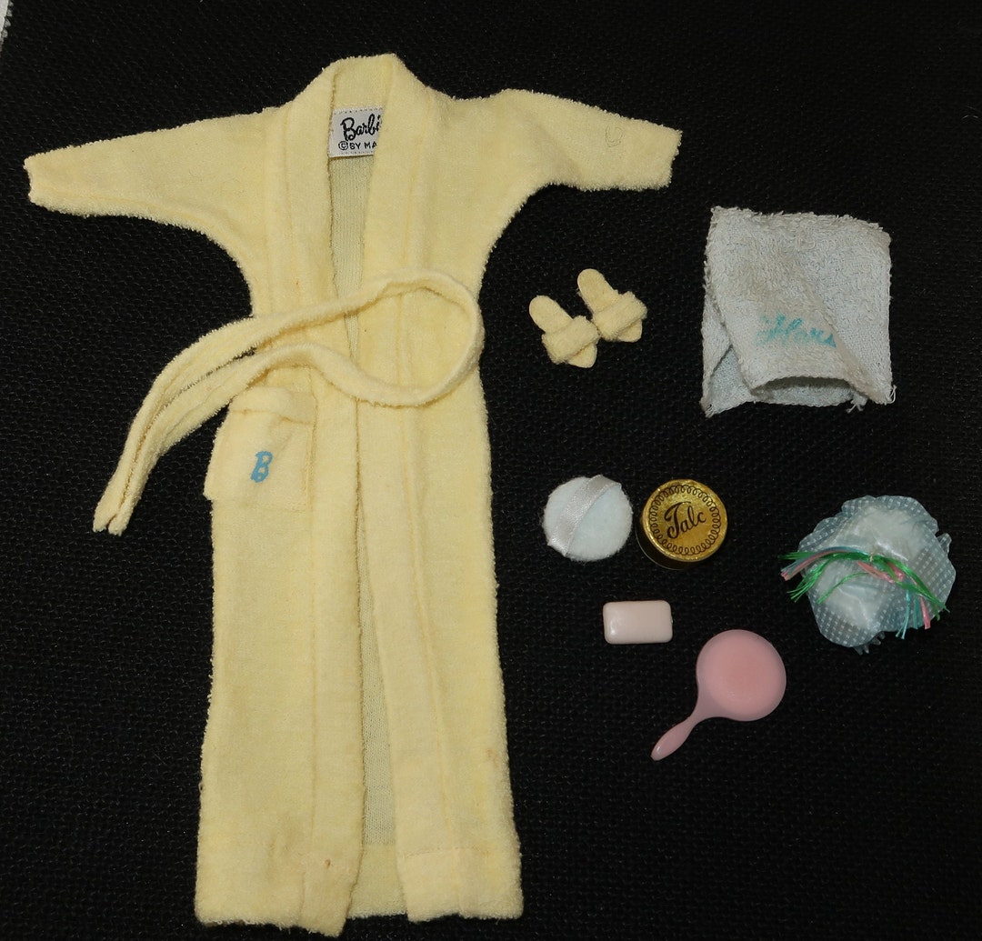 1961 Barbie 988 singing in the Shower Bathrobe Etsy