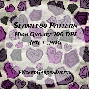Seamless Heart Pattern, Heart Seamless Design, Gothic Hearts Seamless Pattern
