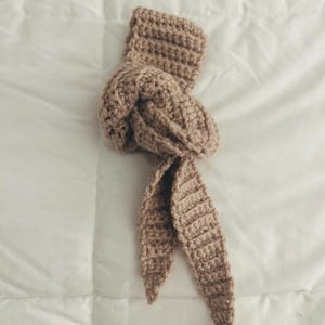 Sophie Scarf in Coffee - 100% Wool