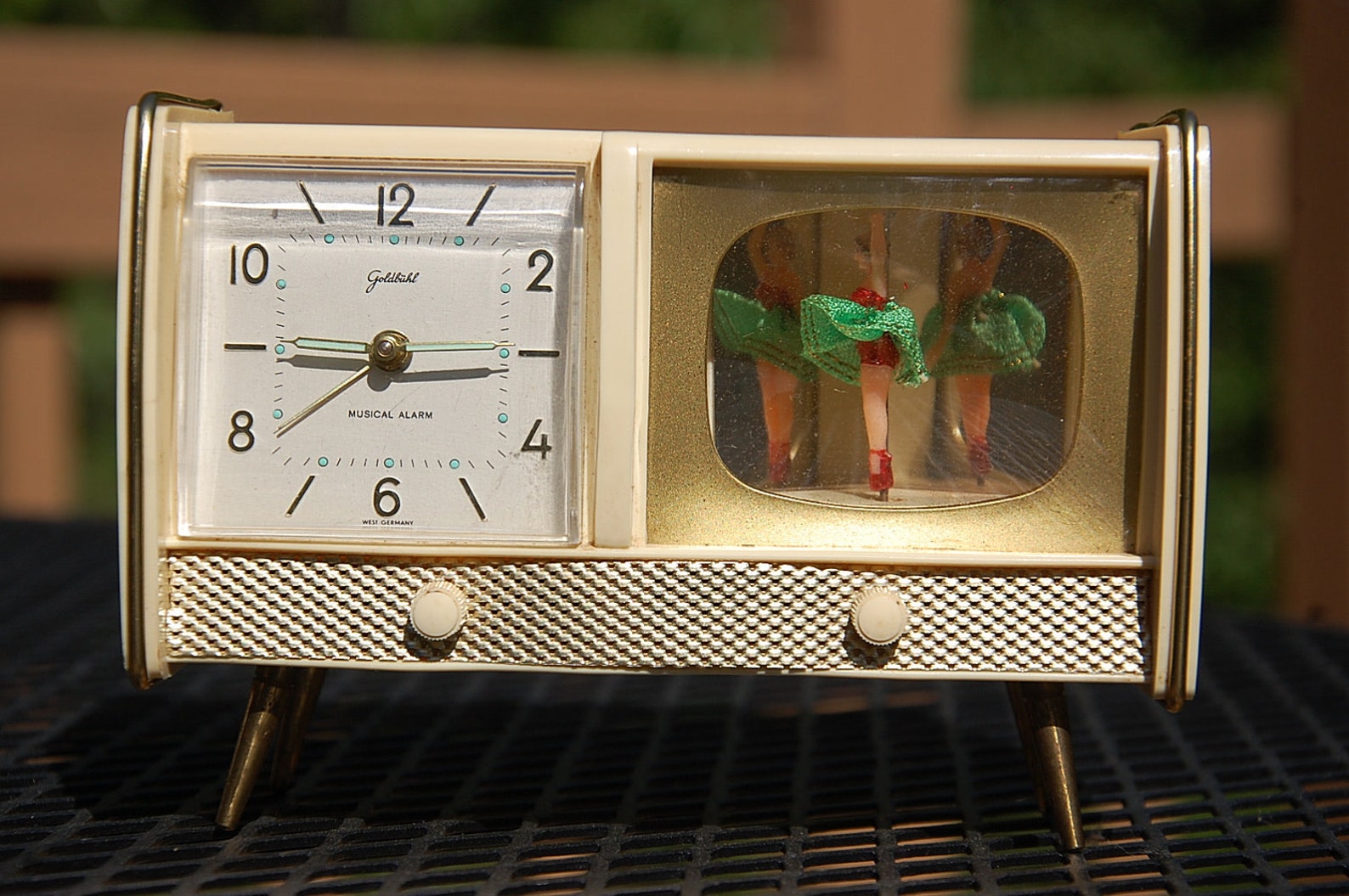 Ballerina Musical Alarm Goldbuhl Retro TV Alarm Clock Etsy