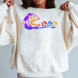 Halloween Costume Png, Spooky Season Png, Trendy Halloween Pumpkin Chasing Ghost Png, Fall Vibes, Funny Boo Ghost Shirt, Digital Download