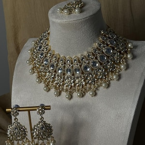 Gold Plated Austrian Stone Set - Indian/Pakistani Bridal Wedding Jewelry