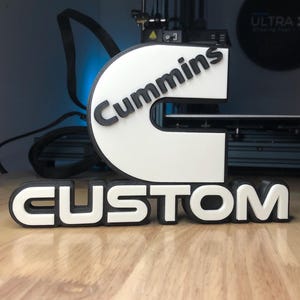 Custom Dodge Cummins Name Plate, Personalized Cummins Sign, Dodge Truck Wall Plaque, Cummins Garage Decor, Custom Truck Name Tag