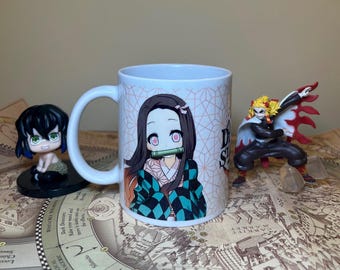 Kimetsu no Yaiba Mug - Nezuko, Tanjiro & Demon Slayer Logo | Anime Gift