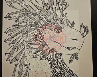 Original art Crystal Dragon