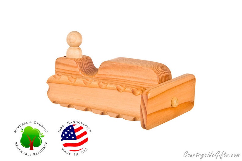 Wooden Toy Bulldozer Natural Organic Image 0