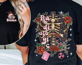 Personalized Radiologic Technologist Shirt, Radiology Skeleton Shirt, Rad Tech Shirt, Xray Tech Shirt, Radiology Gifts