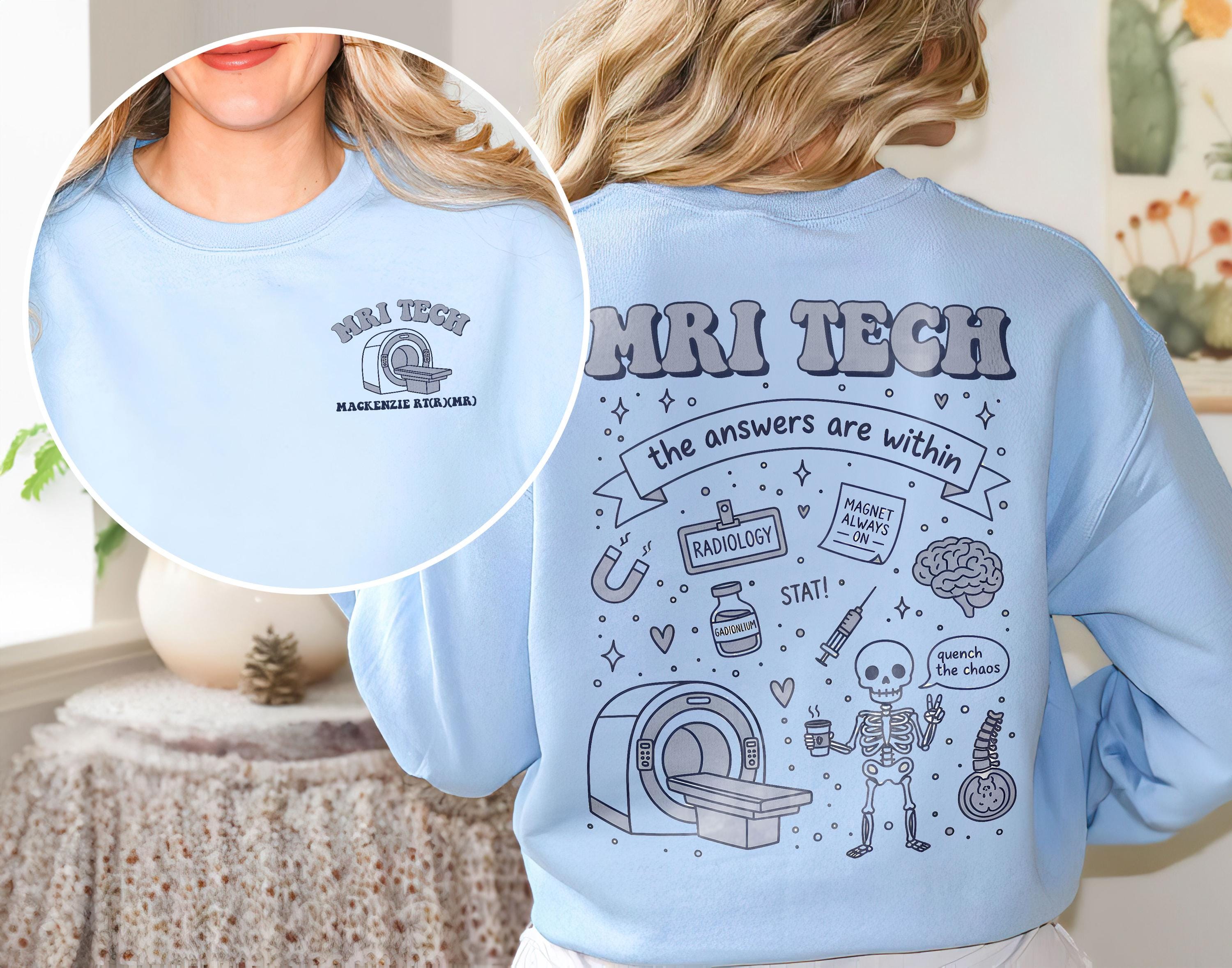 Mri Merch Custom MRI Tech Shirt, Personalized Radiology Sweatshirt, MRI ...