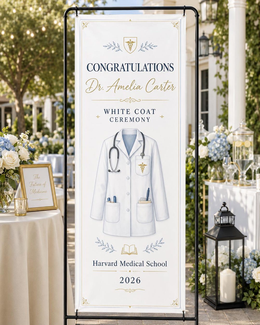 Doctor Prom Sign Dr Graduation Welcome Banner Medical School Graduation Decor Resident ...