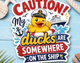 Cruising Ducks Magnet: Cabin Door Decor, Personalized Cruise Decor | Cruise Cabin Door Sign | Vacation Magnet | Cruise Gift Idea