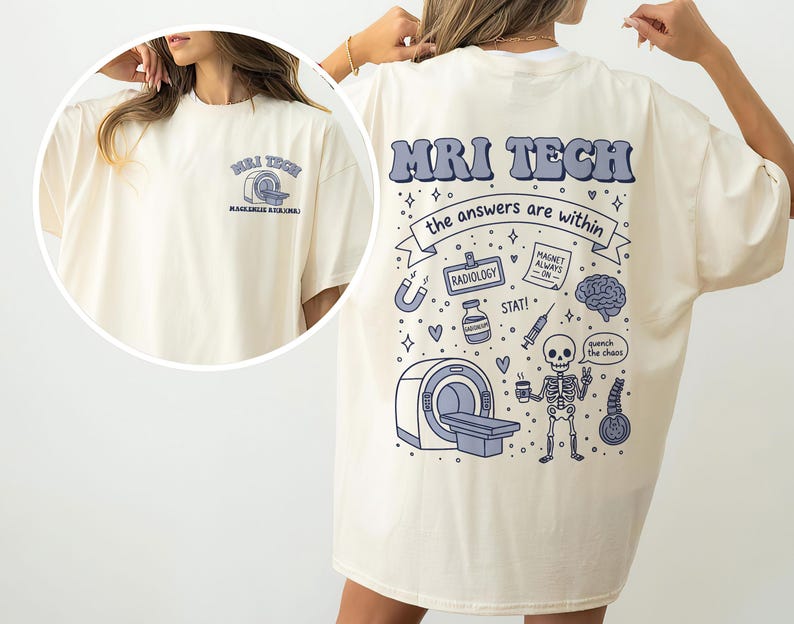 Mri Merch Custom MRI Tech Shirt, Personalized Radiology Sweatshirt, MRI ...