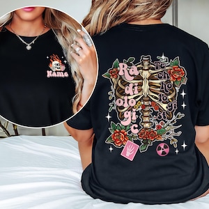 Personalized Radiologic Technologist Shirt, Radiology Skeleton Shirt, Rad Tech Shirt, Xray Tech Shirt, Radiology Gifts