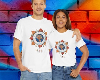 Leo Zodiac T-Shirt: Astrology Graphic Tee, Horoscope Birthday Gift