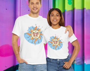 Tvillingarna Zodiac T-shirt: Astrologi Grafisk T-shirt, Födelsedagspresent