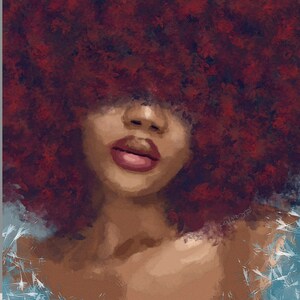 Mercy by ArtsbyAdaa: African American Wall Art, Afro Art, Black Art Print, Female Art, Black Female Art, African Wall Art