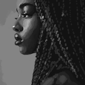 Amara: Black Woman Portrait Art Print - ArtsbyAdaa