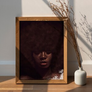 On my Mind by ArtsbyAdaa: African American Wall Art, Afro Art, Black Art Print, Female Art, Black Female Art, African Wall Art